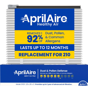 Aprilaire UK211/213 20x25x3 in. TriPure Filter + One-Time Upgrade Rail Kit 210 Filter - Main
