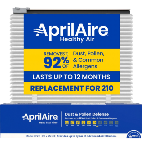 Aprilaire UK211/213 20x25x3 in. TriPure Filter + One-Time Upgrade Rail Kit 210 Filter - Main