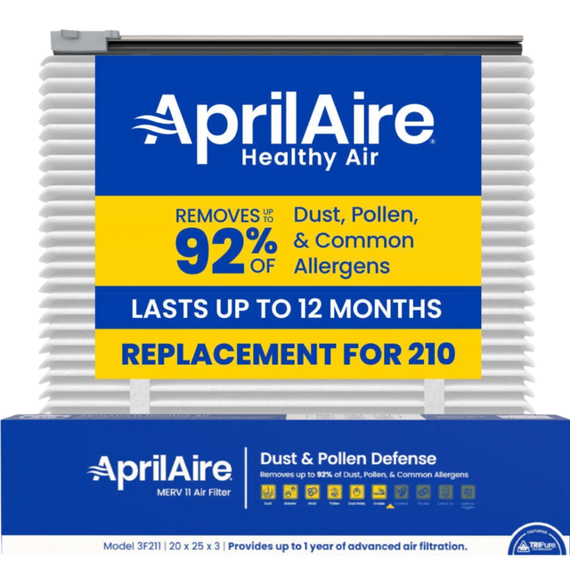 Aprilaire UK211/213 20x25x3 in. TriPure Filter + One-Time Upgrade Rail Kit 210 Filter - Main