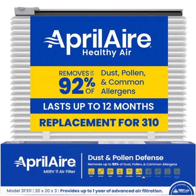 Aprilaire UK311/313 20x20x3 in. TriPure Filter + One-Time Upgrade Rail Kit 310 Filter - Main