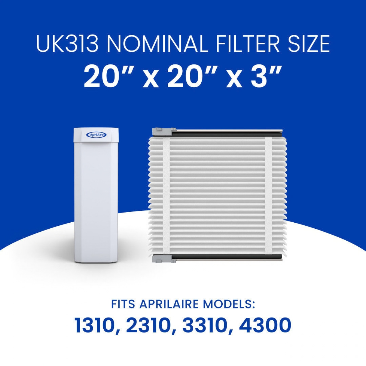 Aprilaire UK311/313 20x20x3 in. TriPure Filter + One-Time Upgrade Rail Kit - Infographic 12