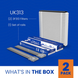 Aprilaire UK311/313 20x20x3 in. TriPure Filter + One-Time Upgrade Rail Kit - Infographic 14