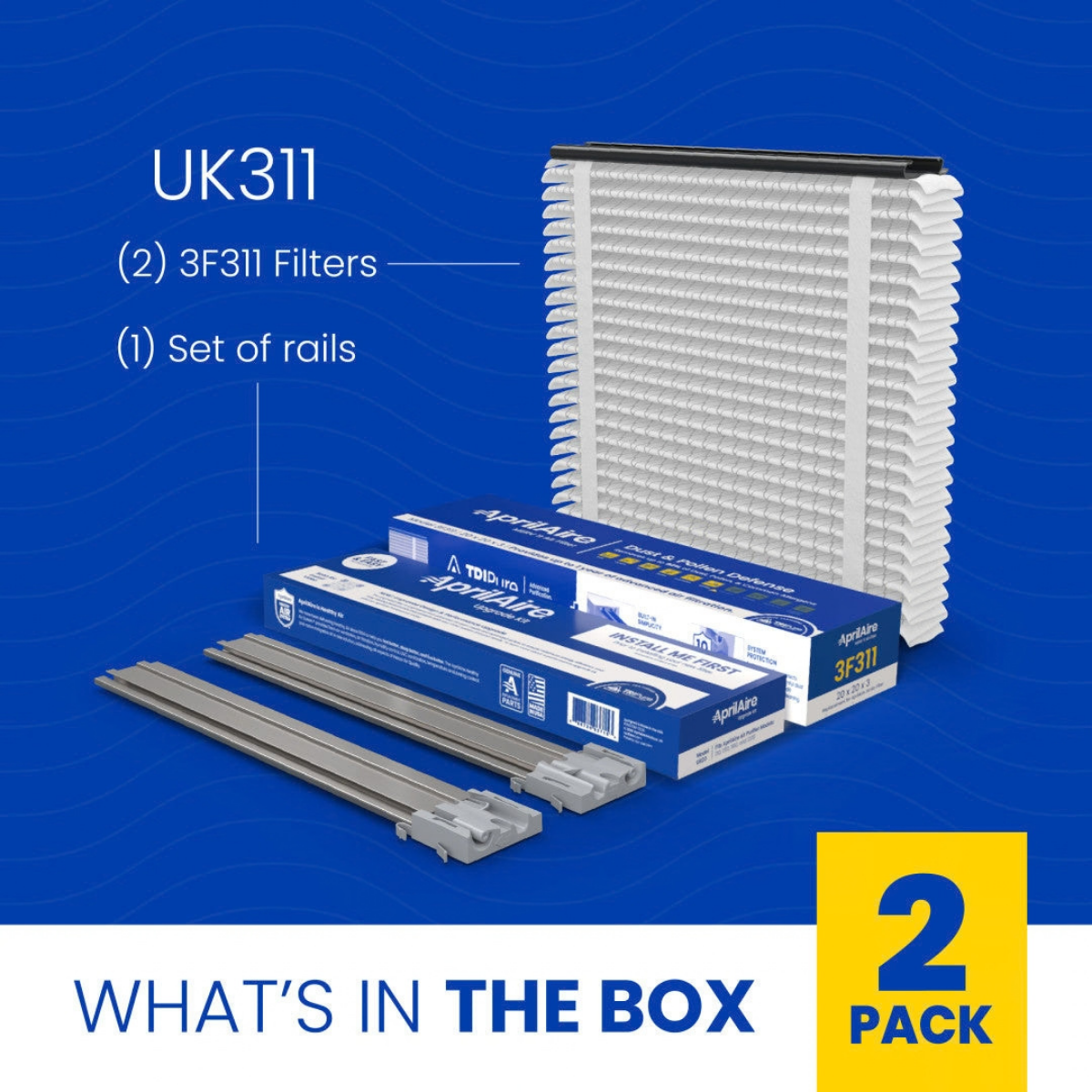 Aprilaire UK311/313 20x20x3 in. TriPure Filter + One-Time Upgrade Rail Kit - Infographic 8