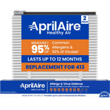 Aprilaire UK411/413 16x25x3 in. TriPure Filter + One-Time Upgrade Rail Kit - 413 FIlter