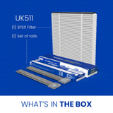Aprilaire UK511/513 31x28x3 in. TriPure Filter + One-Time Upgrade Rail Kit - Infographic 7