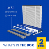 Aprilaire UK511/513 31x28x3 in. TriPure Filter + One-Time Upgrade Rail Kit - Infographic 8