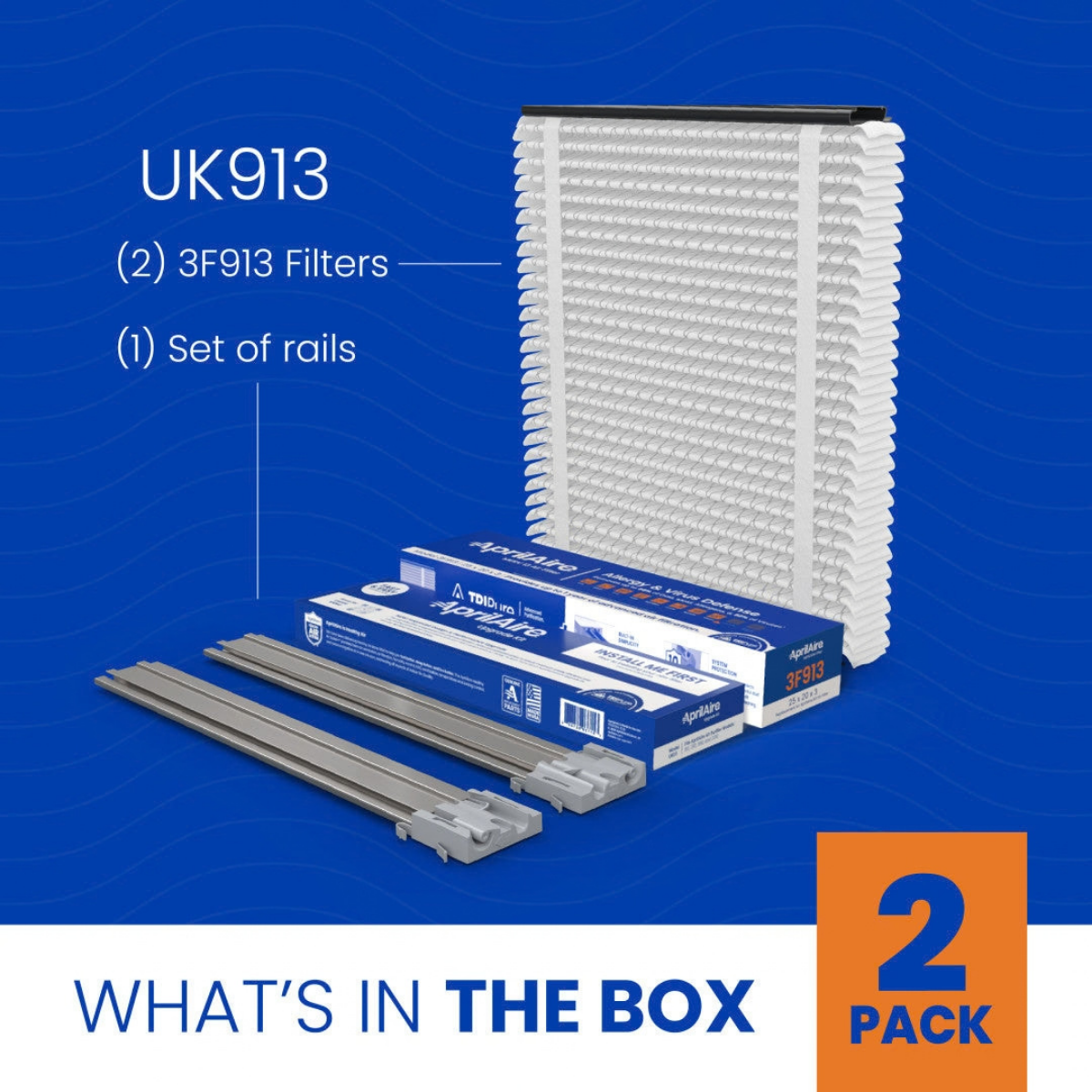 Aprilaire UK911/913 25x20x3 in. TriPure Filter + One-Time Upgrade Rail Kit - Infographic 14