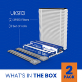 Aprilaire UK911/913 25x20x3 in. TriPure Filter + One-Time Upgrade Rail Kit - Infographic 14