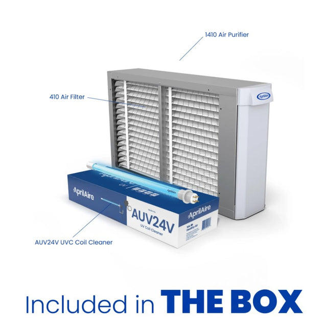 Aprilaire UV Clean Air Pair 1000 Series MERV 11 Whole House Air Cleaner - UV14 - Contents