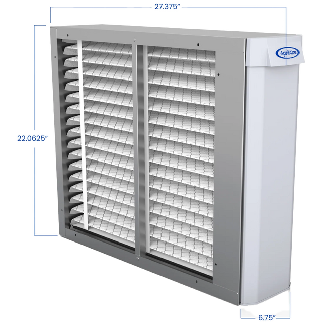 Aprilaire UV Clean Air Pair 2000 Series MERV 13 Whole House Air Cleaner - UV22 - Dimensions
