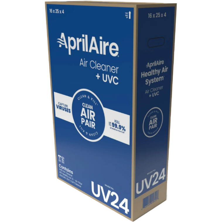 Aprilaire UV Clean Air Pair 2000 Series MERV 13 Whole House Air Cleaner - UV24 - Packaging