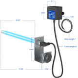 Aprilaire UV Clean Air Pair 2000 Series MERV 13 Whole House Air Cleaner - Dimensions