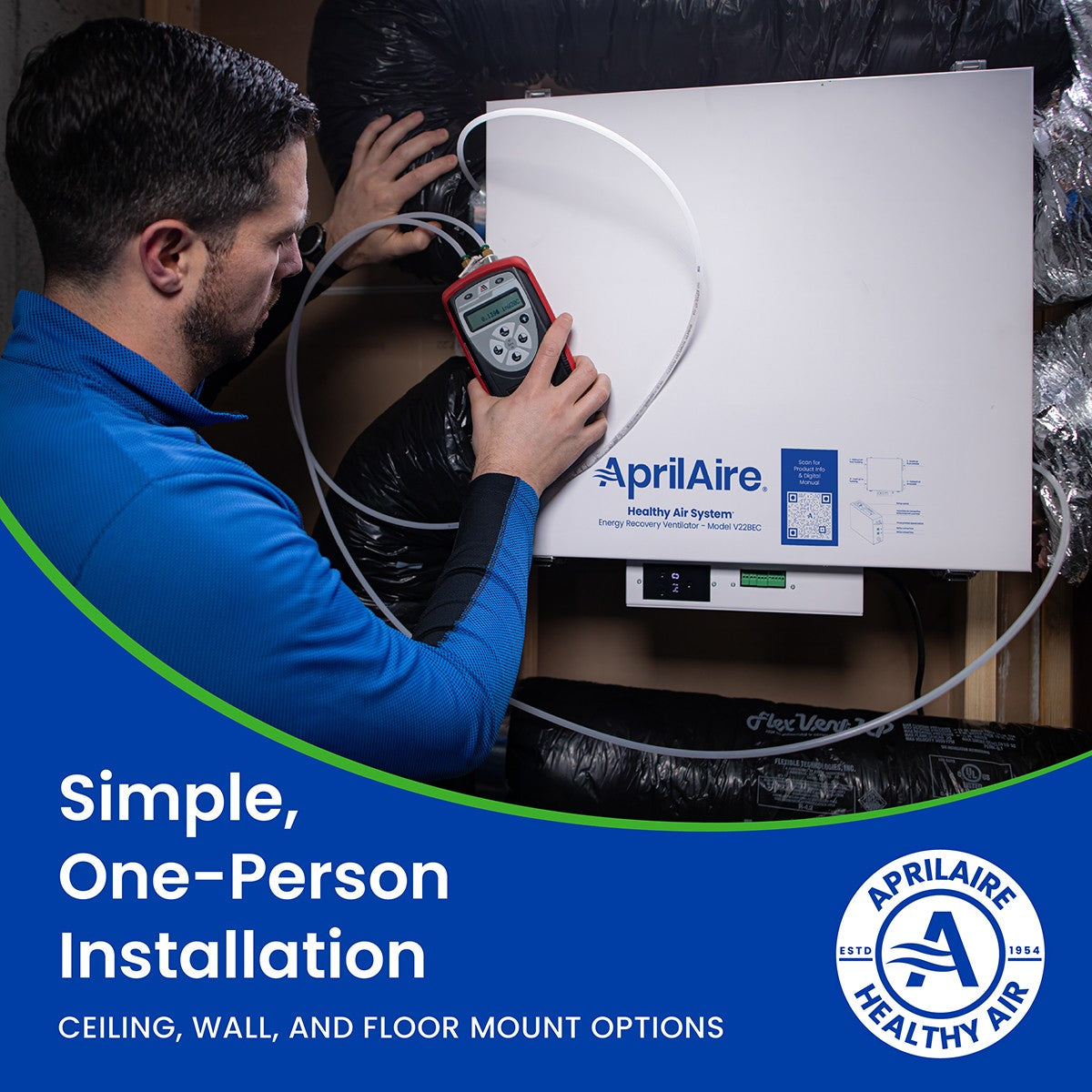 Aprilaire Healthy Air System 120 CFM Energy Recovery Ventilator - infographic 5
