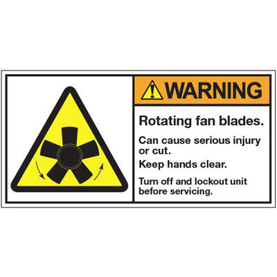 Arizona Air KoolKube 5,300 CFM Mobile Evaporative Cooler - Warning Label