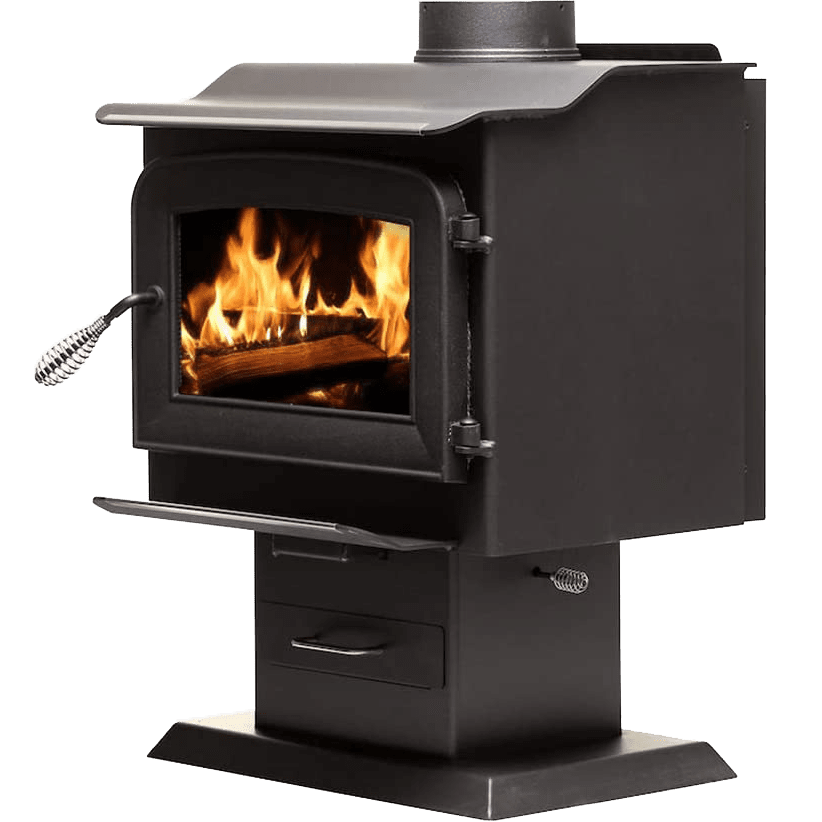 Ashley Hearth 1,200 Sq. Ft. Pedestal Wood Stove - Angle