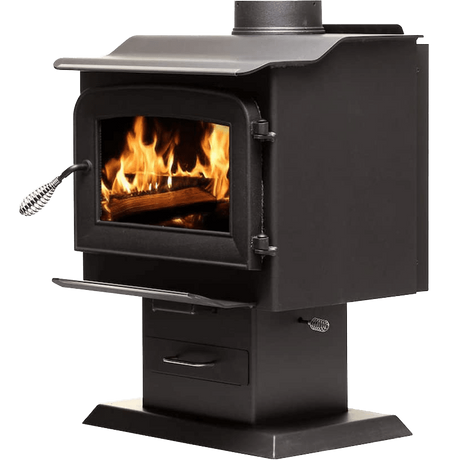 Ashley Hearth 1,200 Sq. Ft. Pedestal Wood Stove - Angle