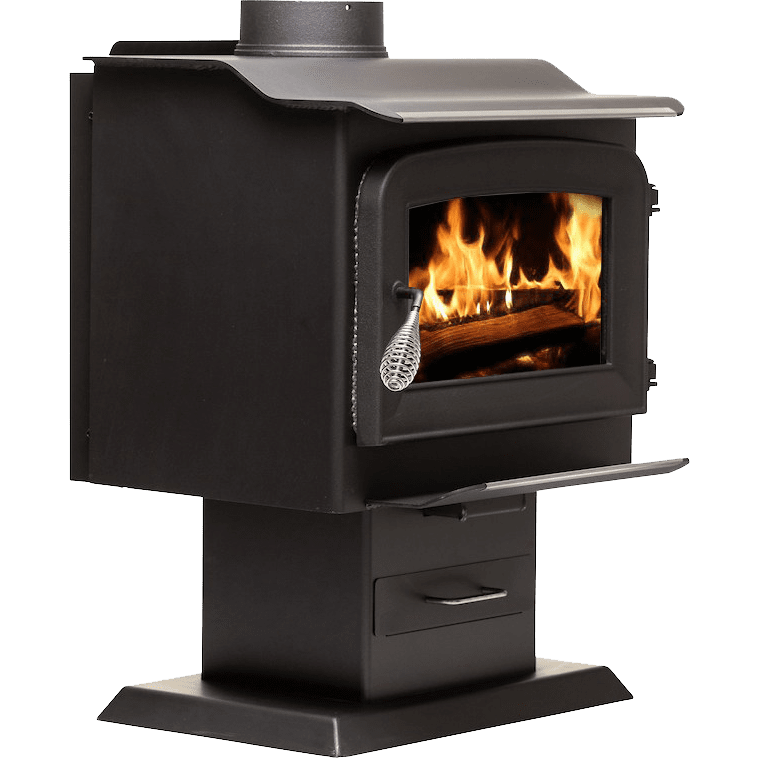 Ashley Hearth 1,200 Sq. Ft. Pedestal Wood Stove - Left Angle