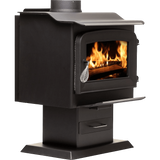 Ashley Hearth 1,200 Sq. Ft. Pedestal Wood Stove - Left Angle