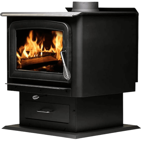 Ashley Hearth 2,500 Sq. Ft. Pedestal Wood Stove - Angle