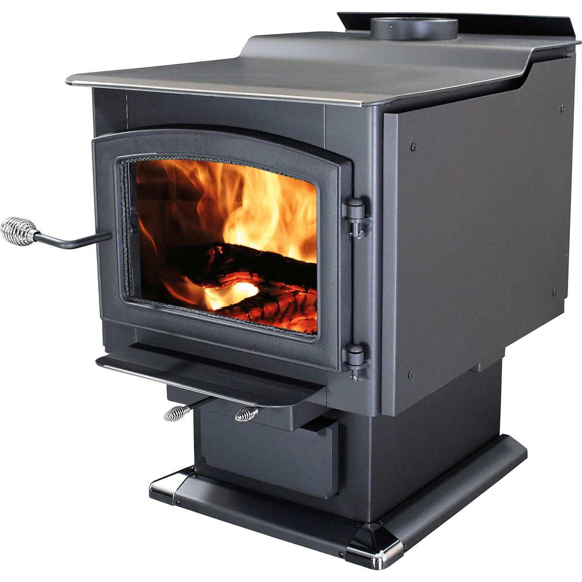 Ashley Hearth 3,200 Sq. Ft. Large Pedestal Wood Stove - Angle