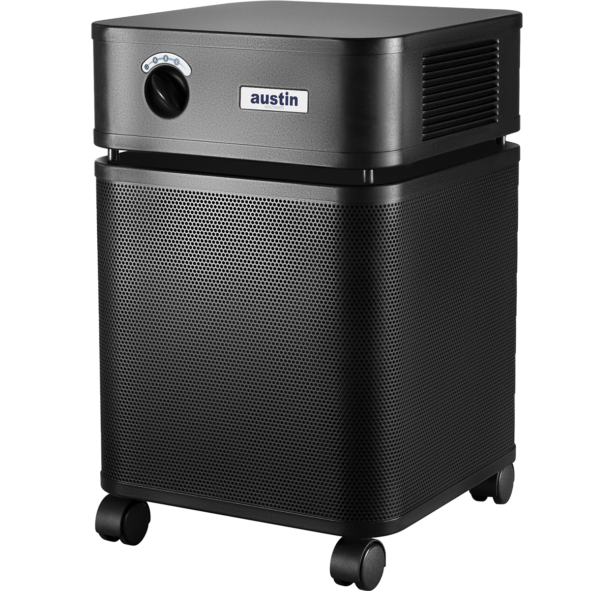 Austin Air HealthMate True Medical-Grade HEPA Air Purifier - Black - Left Angle