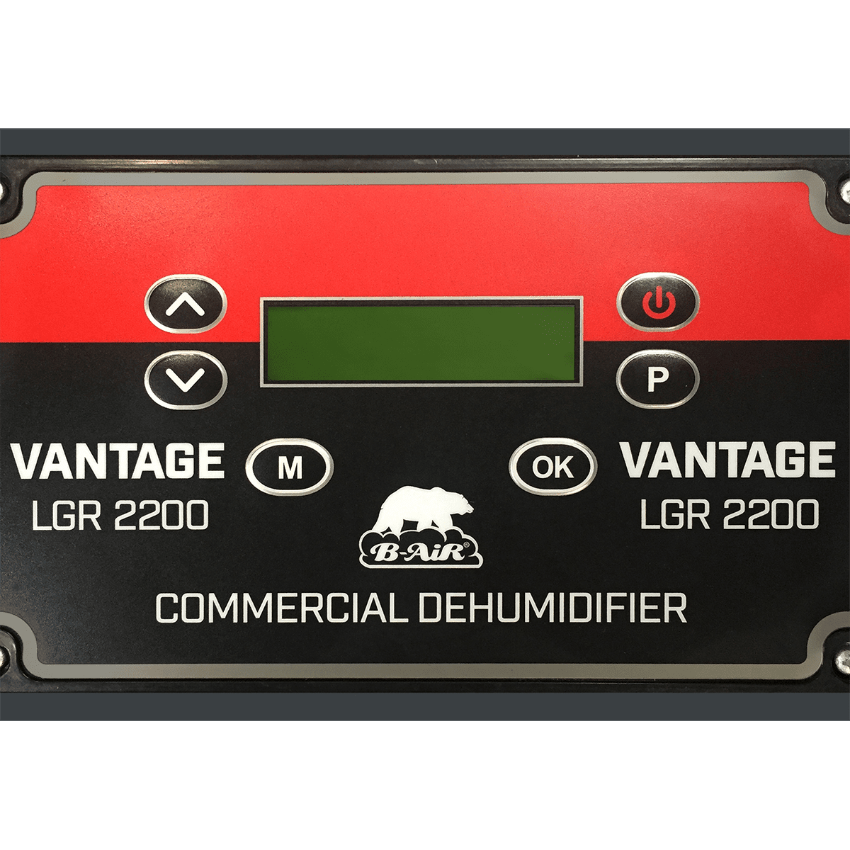 B-Air Vantage LGR 2200 Dehumidifier - Control Panel