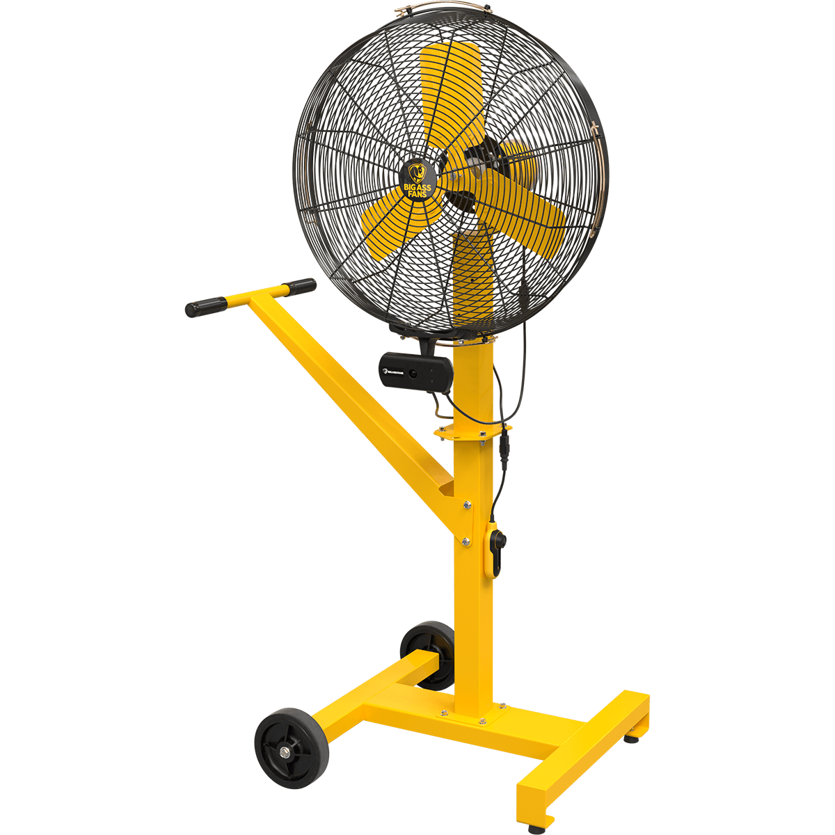 Big Ass Fans AirEye Low Rider Pedestal Fan - 24-inch with AEOS - Angle