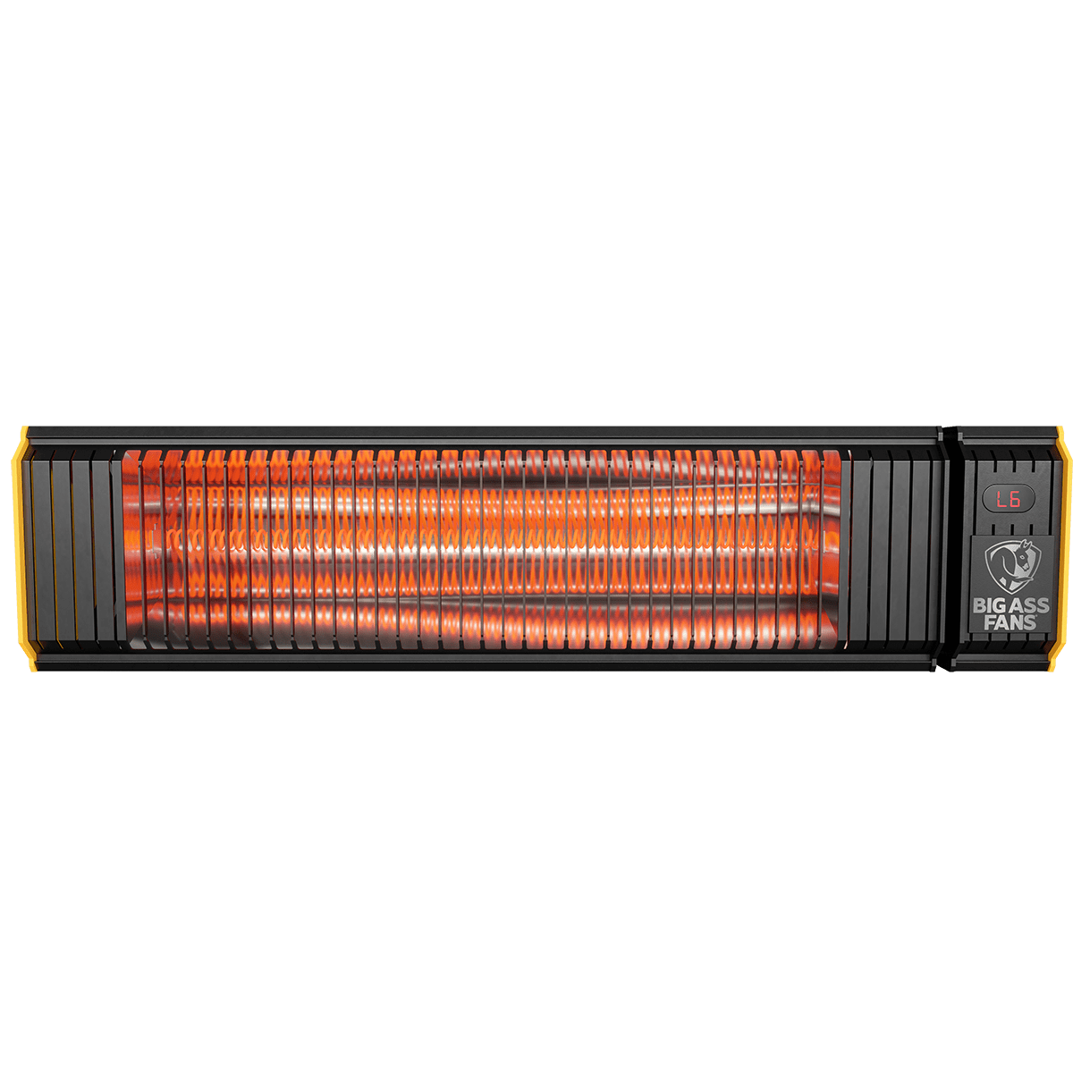 Big Ass Fans BAFCF15120B 120V Obsidian Electric Heater - Front with Heat 