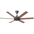 Big Ass Fans Bison 60 in. Smart  Walnut Blades Universal Mount Ceiling Fan - Black Main