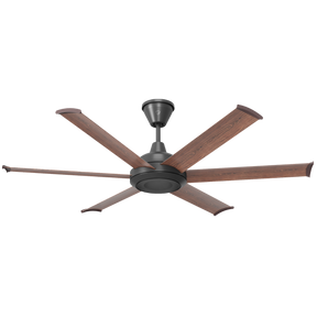 Big Ass Fans Bison 60 in. Smart  Walnut Blades Universal Mount Ceiling Fan - Black Main