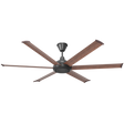 Big Ass Fans Bison 72 in. Smart  Walnut Blades Universal Mount Ceiling Fan - Black Main