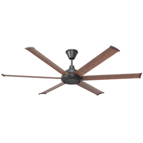 Big Ass Fans Bison 72 in. Smart  Walnut Blades Universal Mount Ceiling Fan - Black Main