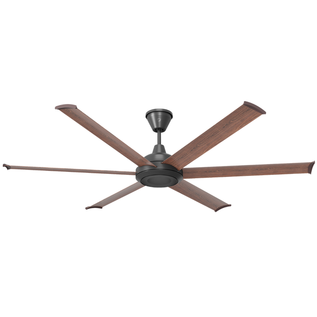 Big Ass Fans Bison 72 in. Smart  Walnut Blades Universal Mount Ceiling Fan - Black Main