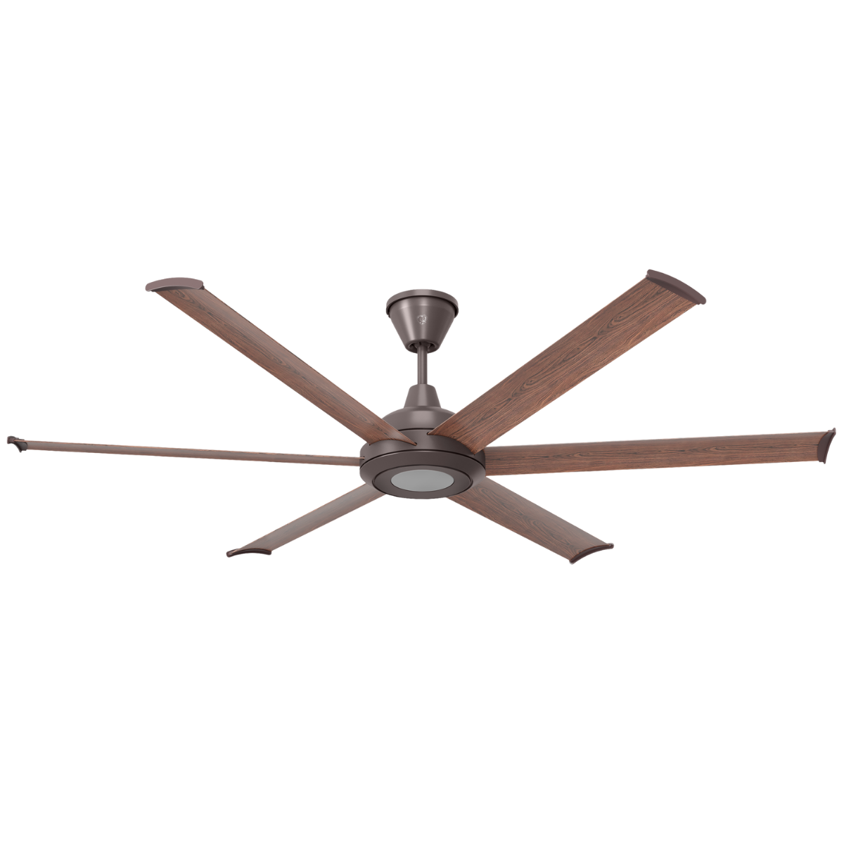 Big Ass Fans Bison 72 in. Smart  Walnut Blades Universal Mount Ceiling Fan - Oil Rubbed Bronze w/ LED Lights