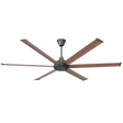 Big Ass Fans Bison 84 in. Smart  Walnut Blades Universal Mount Ceiling Fan - Black Main