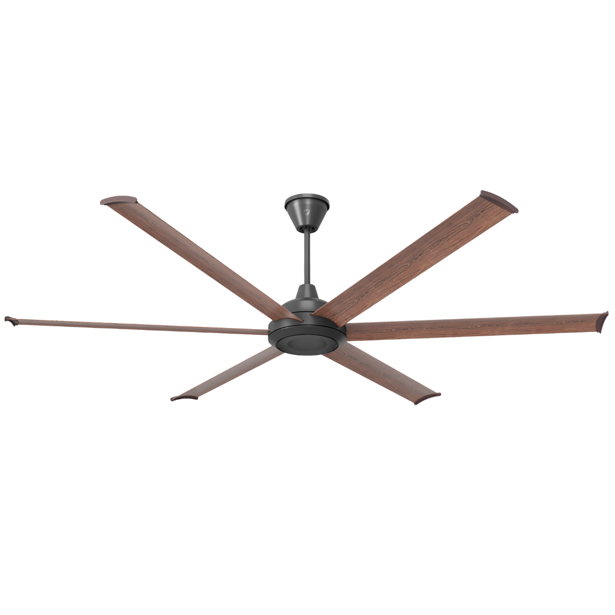 Big Ass Fans Bison 84 in. Smart  Walnut Blades Universal Mount Ceiling Fan - Black Main