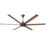 Big Ass Fans Bison 84 in. Smart  Walnut Blades Universal Mount Ceiling Fan - Black Main