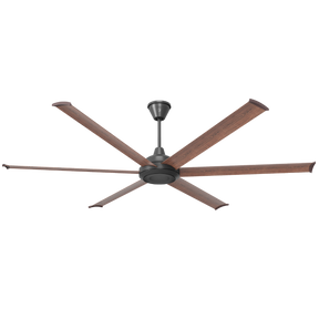 Big Ass Fans Bison 84 in. Smart  Walnut Blades Universal Mount Ceiling Fan - Black Main