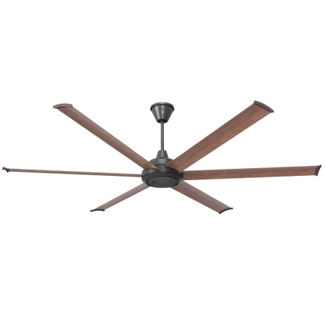 Big Ass Fans Bison 84 in. Smart  Walnut Blades Universal Mount Ceiling Fan - Black Main