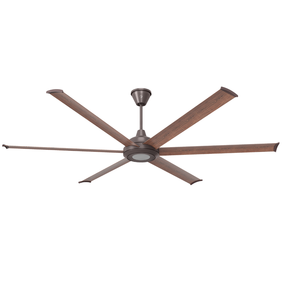 Big Ass Fans Bison 84 in. Smart  Walnut Blades Universal Mount Ceiling Fan - Oil Rubbed Bronze w/ LED Lights