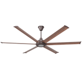 Big Ass Fans Bison 84 in. Smart  Walnut Blades Universal Mount Ceiling Fan - Oil Rubbed Bronze w/ LED Lights