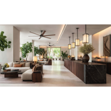 Big Ass Fans Bison Smart  Walnut Blades Universal Mount Ceiling Fan - Lifestyle 3