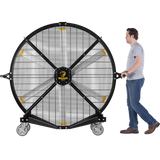 Big Ass Fans Black Jack 6 Ft. Indoor/Outdoor Portable Barrel Fan - with Person