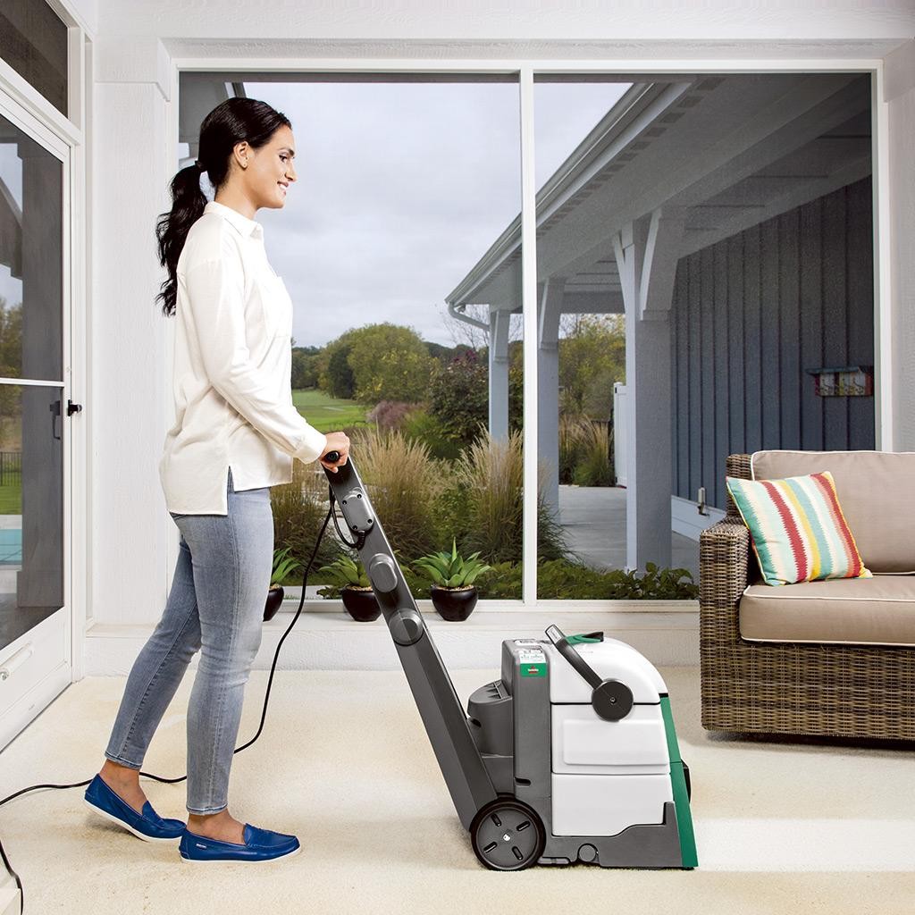 Bissell Big Green Deep Carpet Cleaning Machine 86T3 - in use