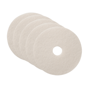 Bissell BigGreen 19-inch Pads and Scrubbers - White Polish Pad (Pack of 5)