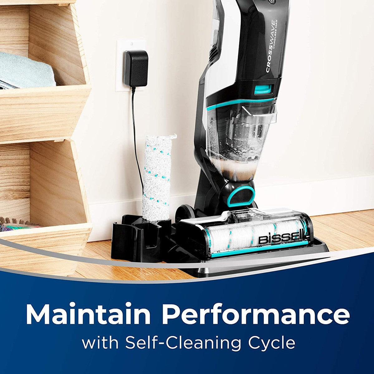 Bissell CrossWave Cordless Max Multi-Surface Wet/Dry Vac - Self-cleaning Graphic