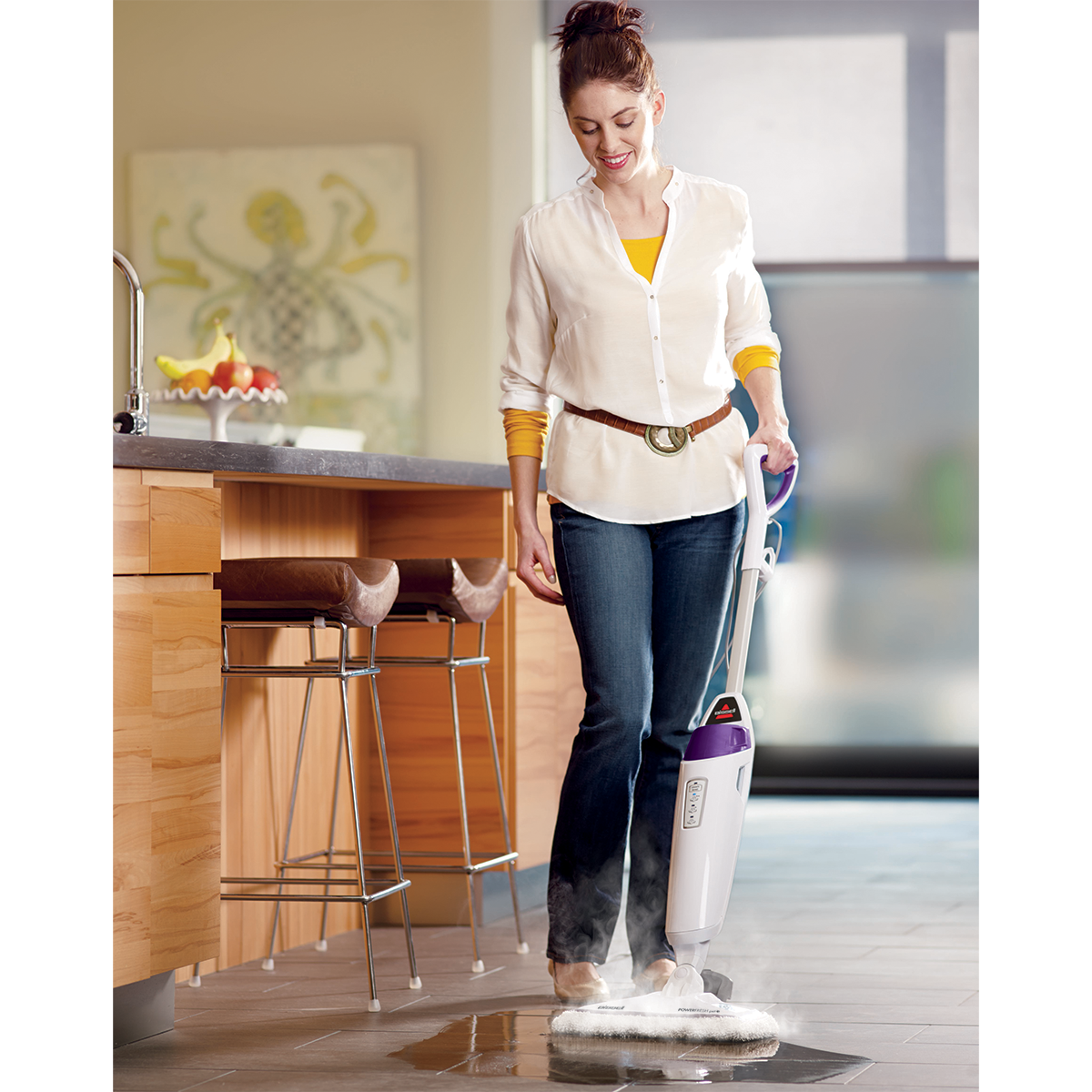 Bissell PowerFresh Pet Steam Mop - Steam Cleaning Kitchen Floor