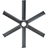 Black Universal Mount Ceiling Fan with LED Light - MM1-60BB-03 - Front