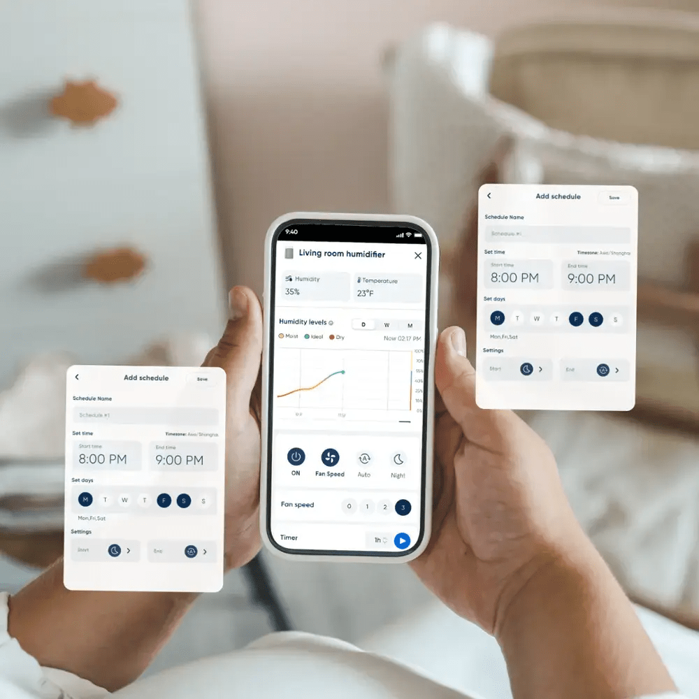 Blueair InvisibleMist Smart Evaporative Humidifier - App 