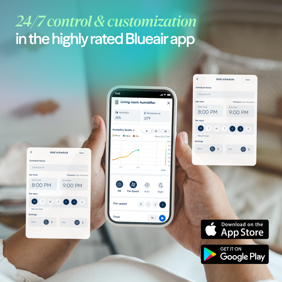 Blueair InvisibleMist Smart Evaporative Humidifier - Infographic 3